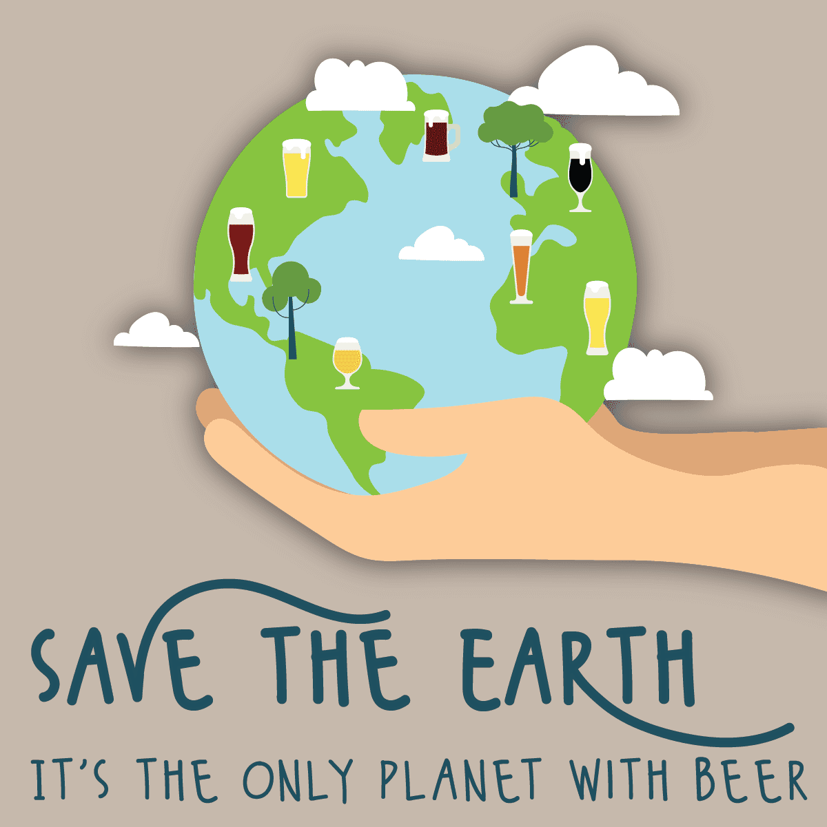 Save The Earth: It's The Only Planet With Beer: Podcast Graphic Cover Art