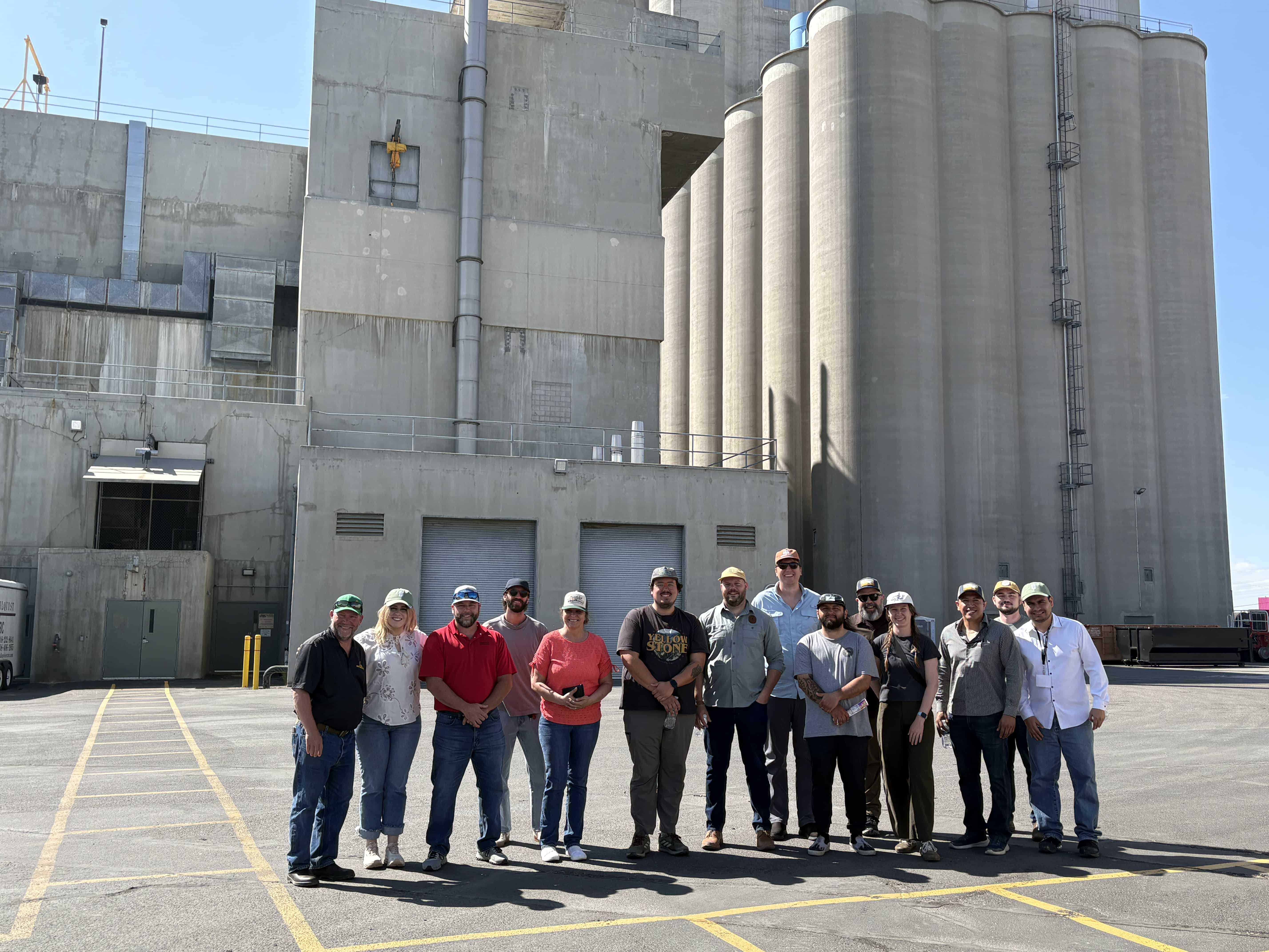 Group photo at the Pocatello malting facility at 2025 GWM Malting Course