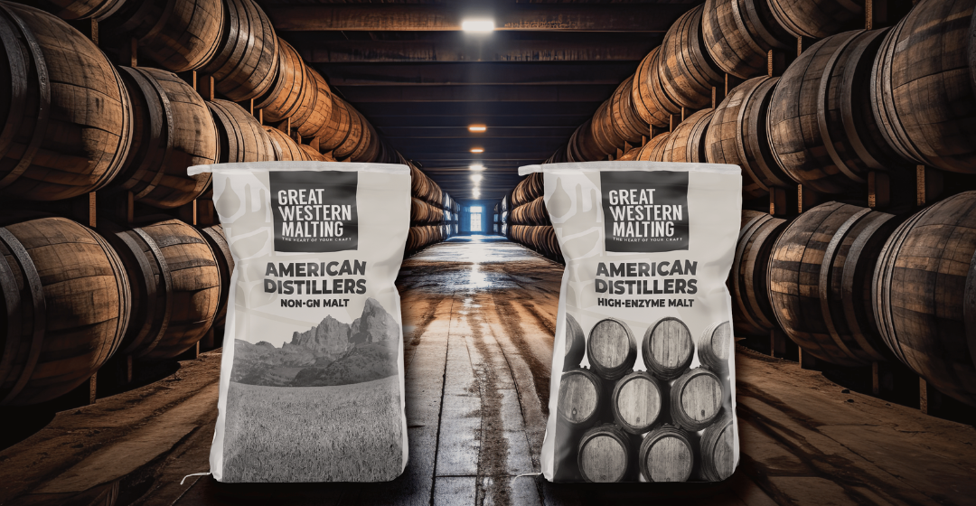 Malts crafted for distillers Distilling malt sacks in a keg room